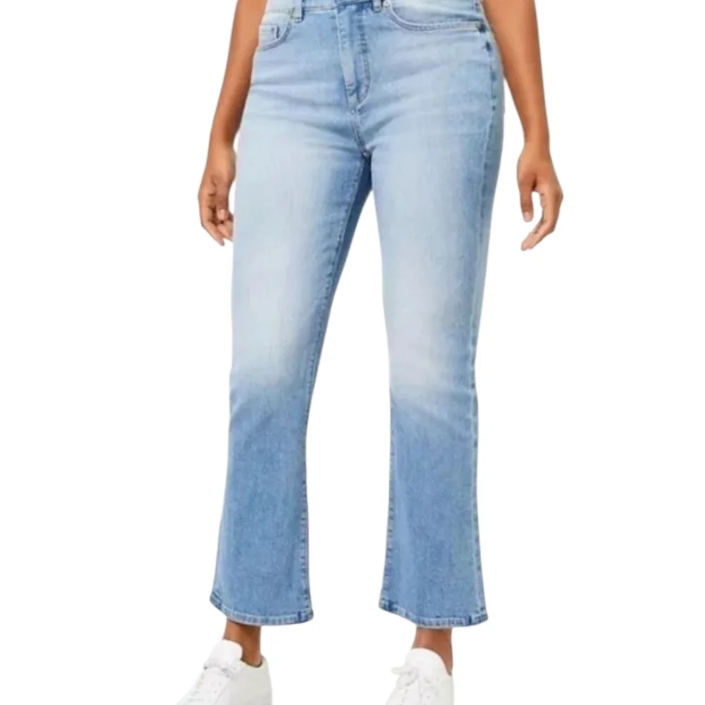 LOFT curvy high waist kick crop denim‎ blue jeans 14